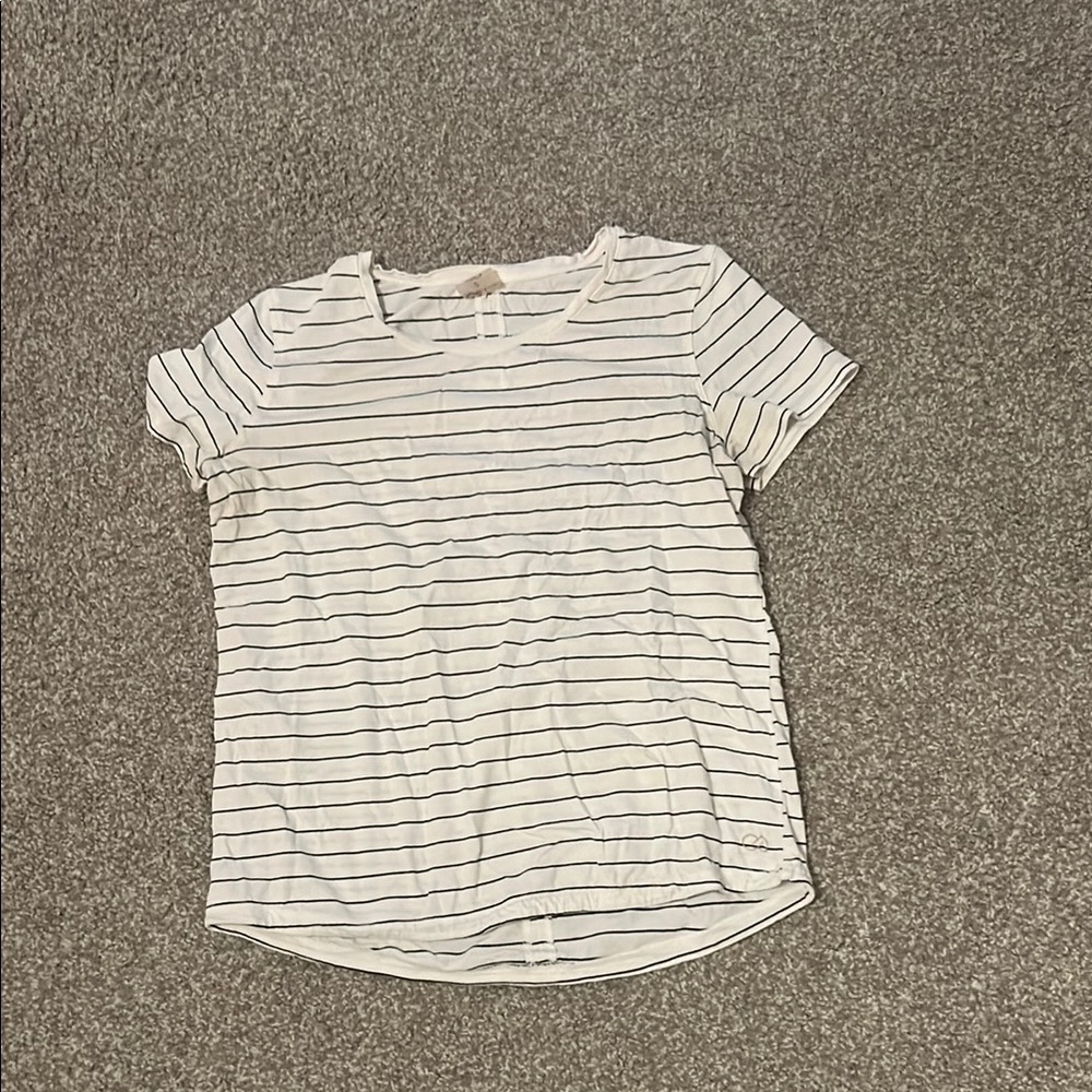 Striped White and Black Shirt